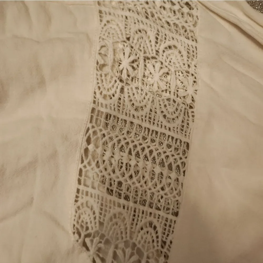 Free People Women's White Lace Detail Jacket